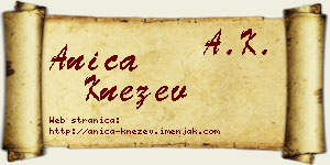 Anica Knežev vizit kartica